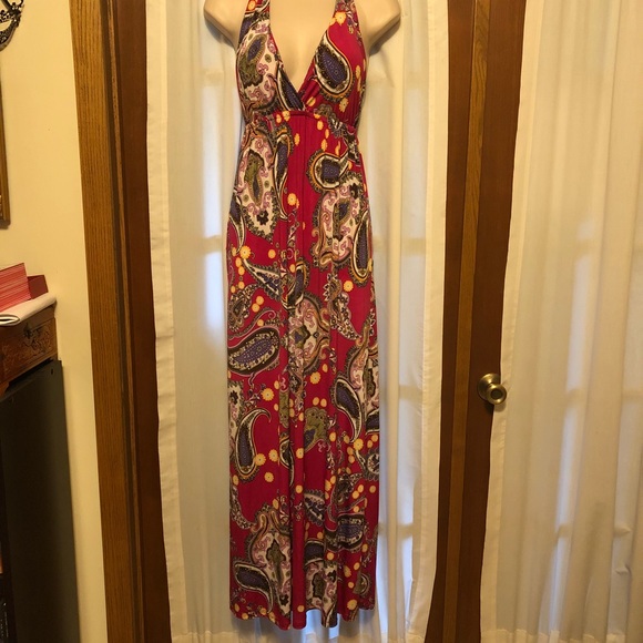 Pink paisley print maxi dress - Picture 2 of 4